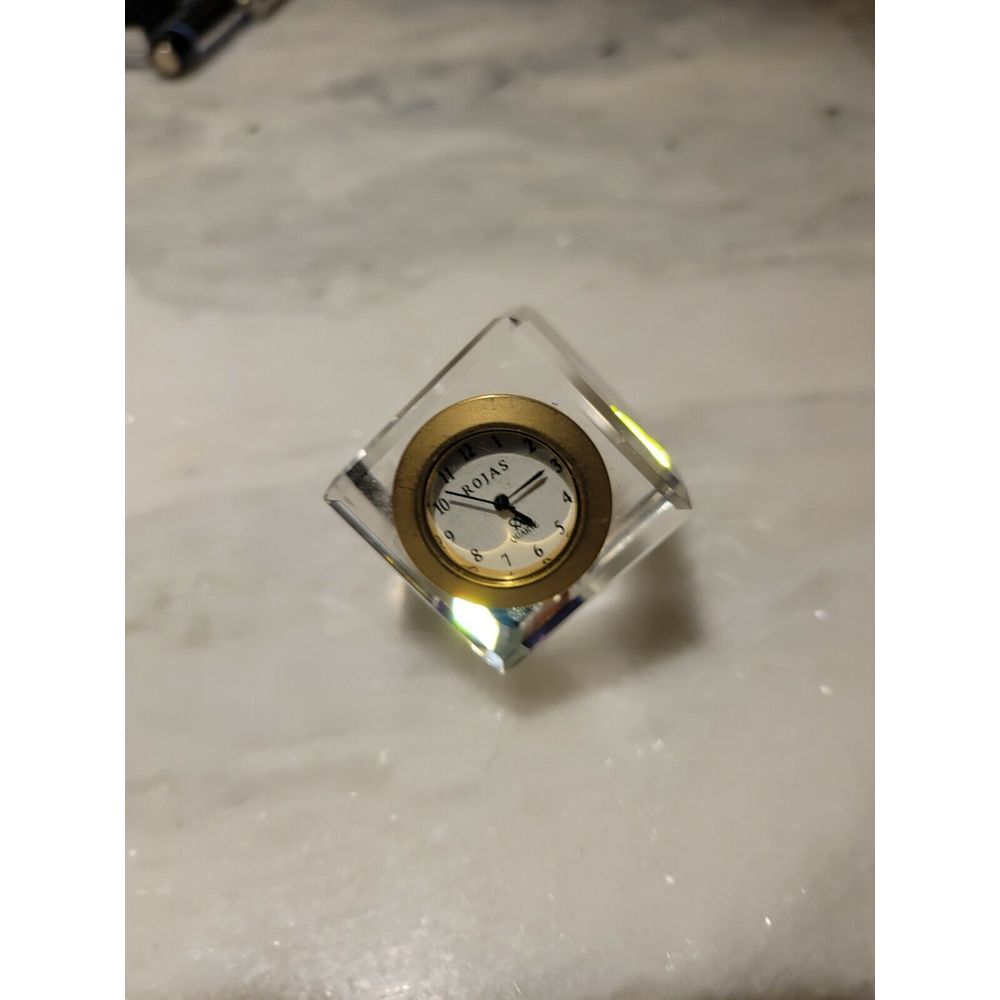 Rojas Clock Paperweight 1.5 Inch‎ Square